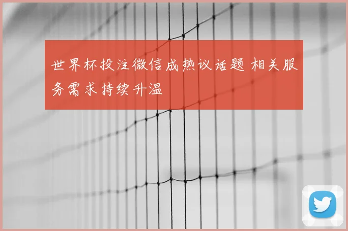 世界杯投注微信成热议话题 相关服务需求持续升温